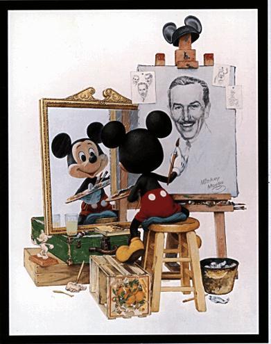 Mickey et son autoportrait !